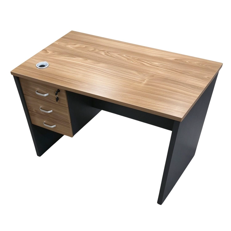 ESCRITORIO DE OFICINA CON 3 CAJONES 120X60X75 - NEGRO - 3