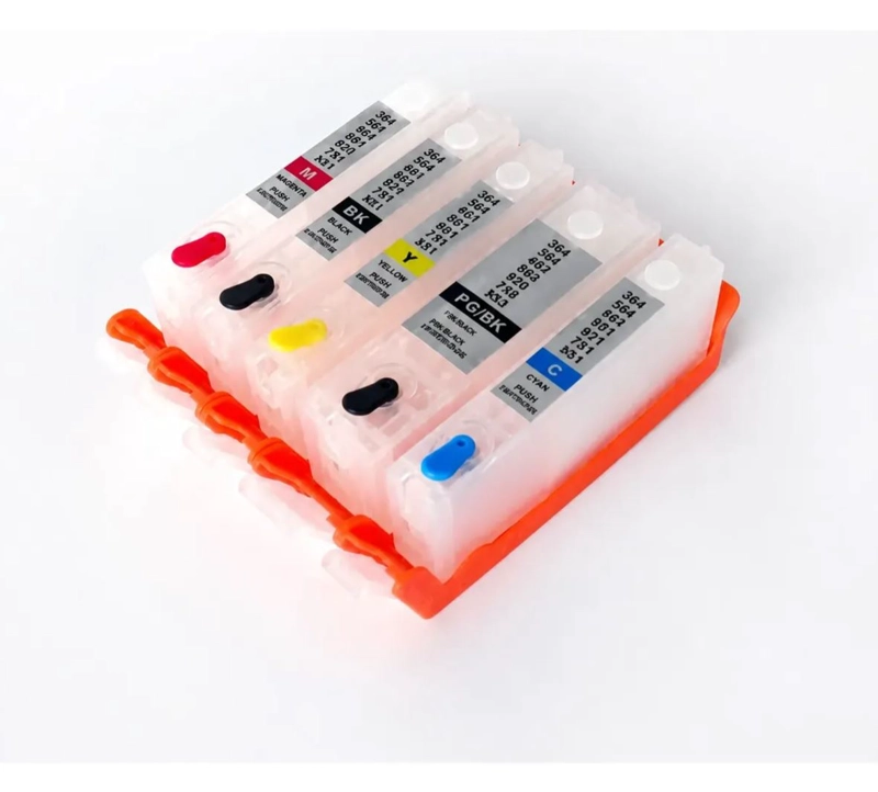 KIT 5 CARTUCHOS RECARGABLES CANON PGI-150 / CLI-151 (CHIP RESETEABLE) - 1