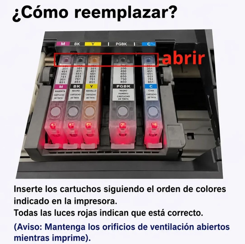 KIT 5 CARTUCHOS RECARGABLES CANON PGI-150 / CLI-151 (CHIP RESETEABLE) - 2