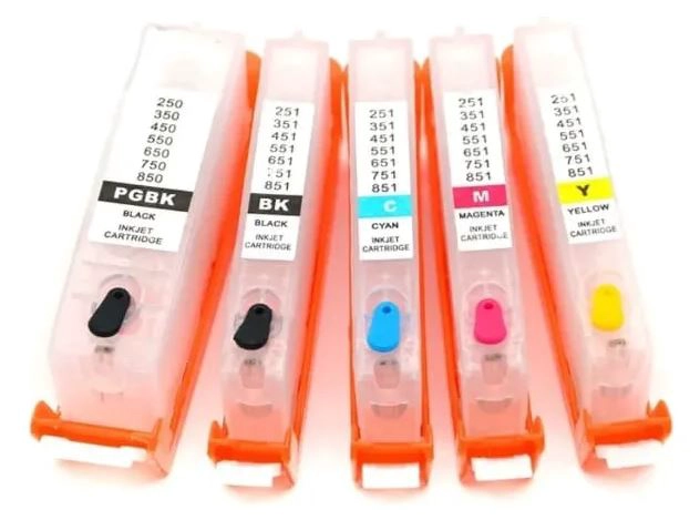 KIT 5 CARTUCHOS RECARGABLES CANON PGI-150 / CLI-151 (CHIP RESETEABLE) - 6