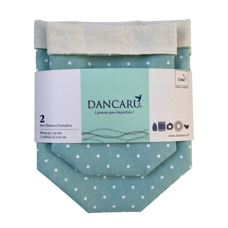 SET DE 2 SERVILLETEROS DE TELA VINTAGE LUNARES DANCARÚ - 2