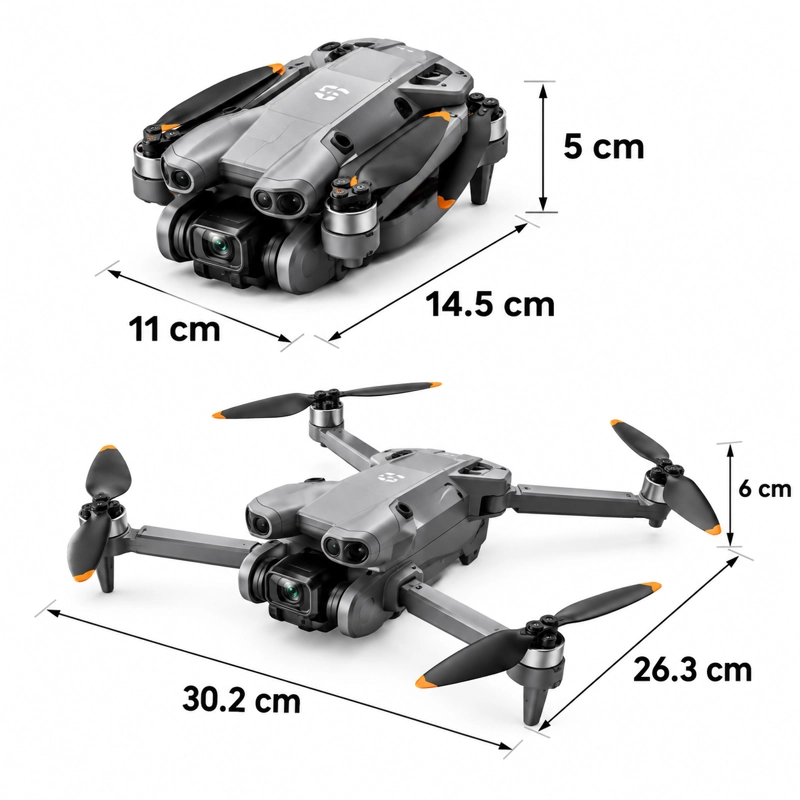DRON GT50 MINI CON CAMARA 4K Y CONTROL REMOTO NEGRO - 3