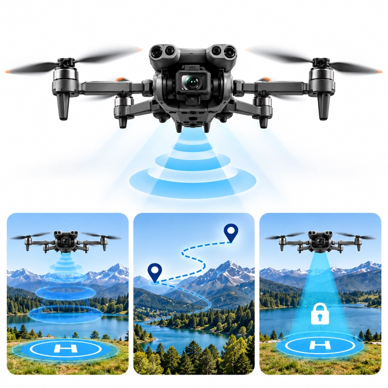 DRON GT50 MINI CON CAMARA 4K Y CONTROL REMOTO NEGRO - 4