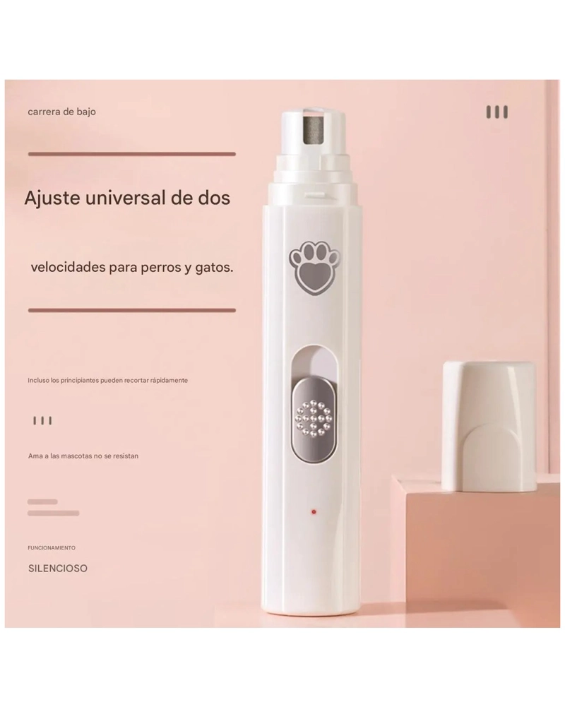 SET DE AMOLADORA DE UÑAS RECARGABLE PARA PERRO GATO CORTAUÑA - 3