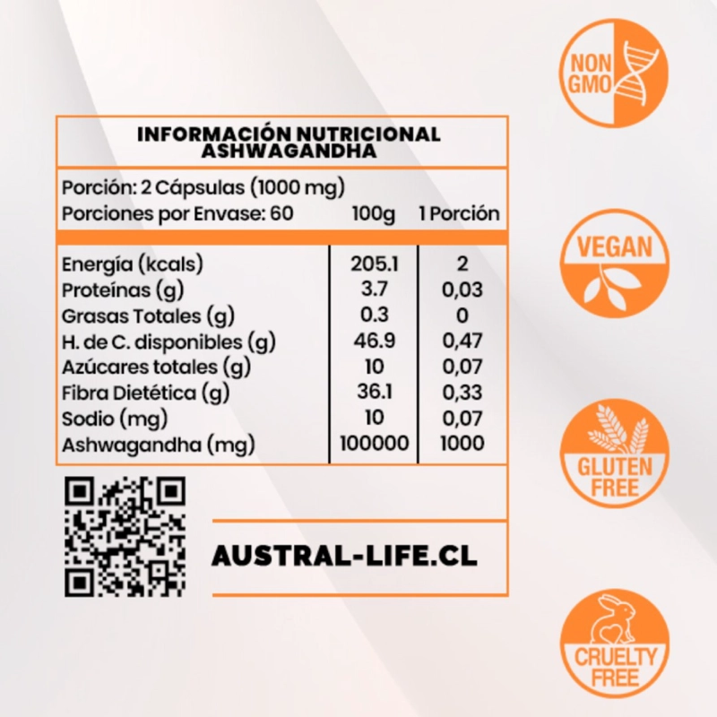 ASHWAGANDHA – EQUILIBRIO Y ADAPTACION NATURAL – 120 CAPSULAS - 2
