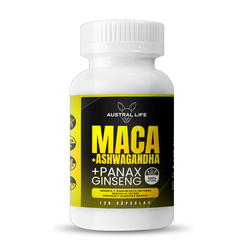 MACA + ASHWAGANDHA + PANAX GINSENG – 120 CAPSULAS - 1