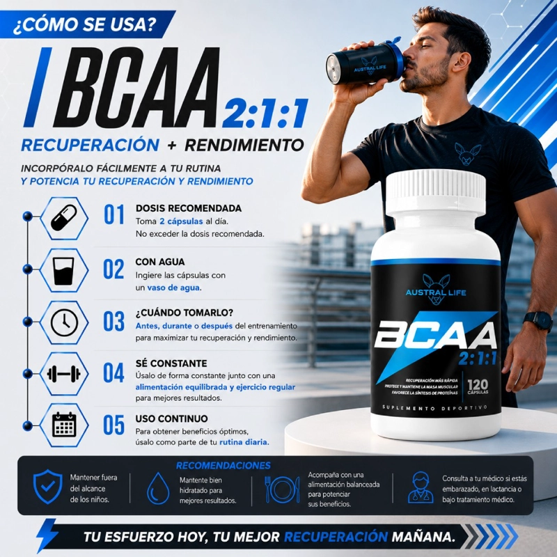 AMINOACIDOS BCAA 2:1:1 – 120 CAPSULAS - 3