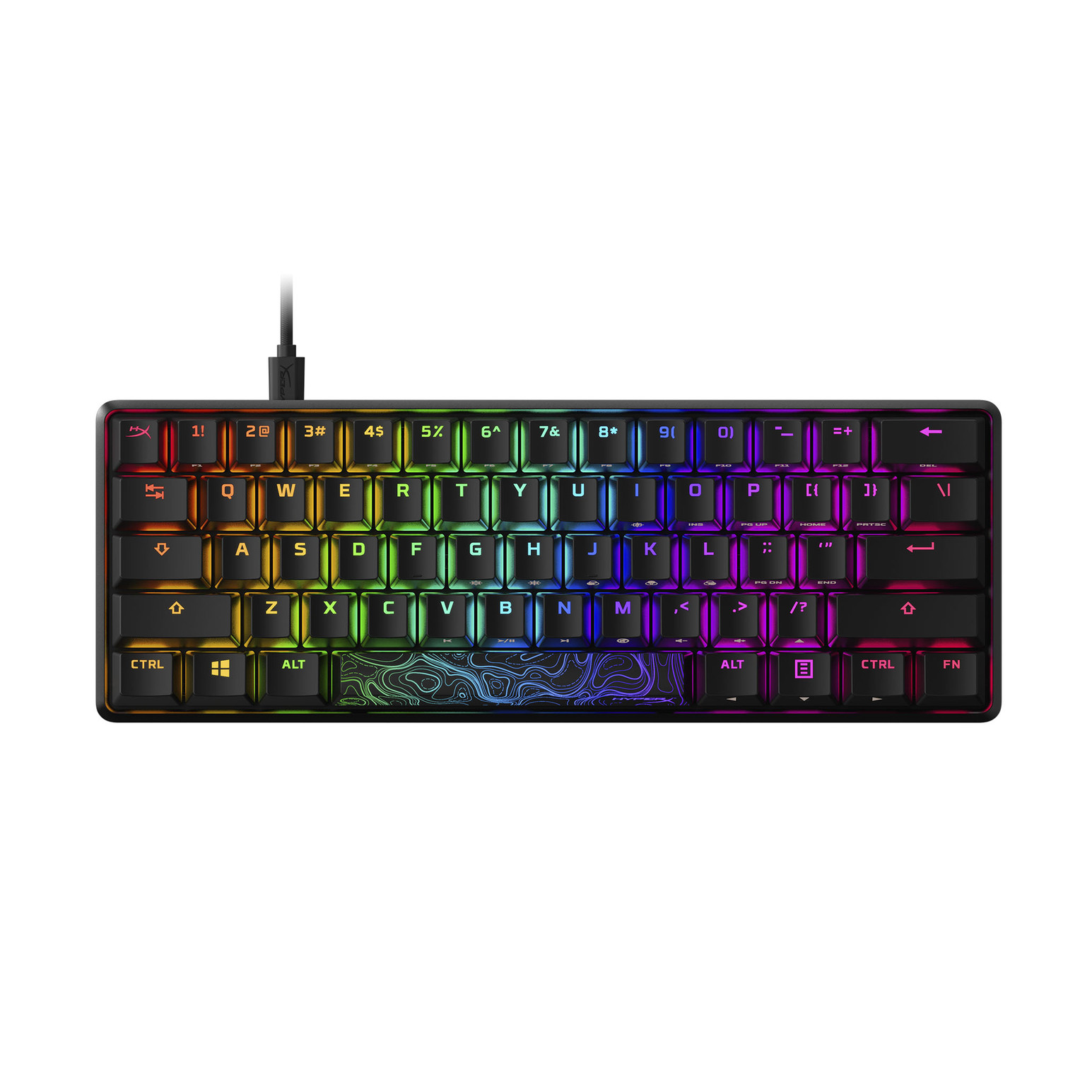 TECLADO MÉCANICO GAMER HYPERX ALLOY ORIGINS RGB 60 RED - 1