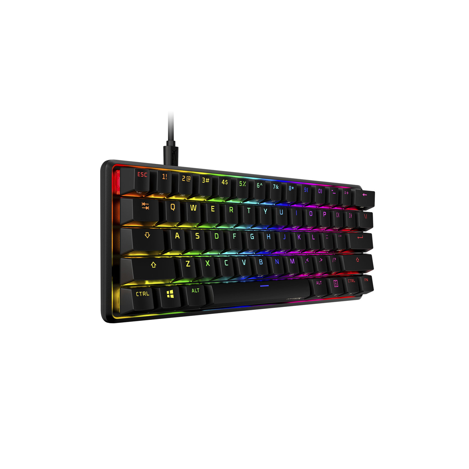 TECLADO MÉCANICO GAMER HYPERX ALLOY ORIGINS RGB 60 RED - 2