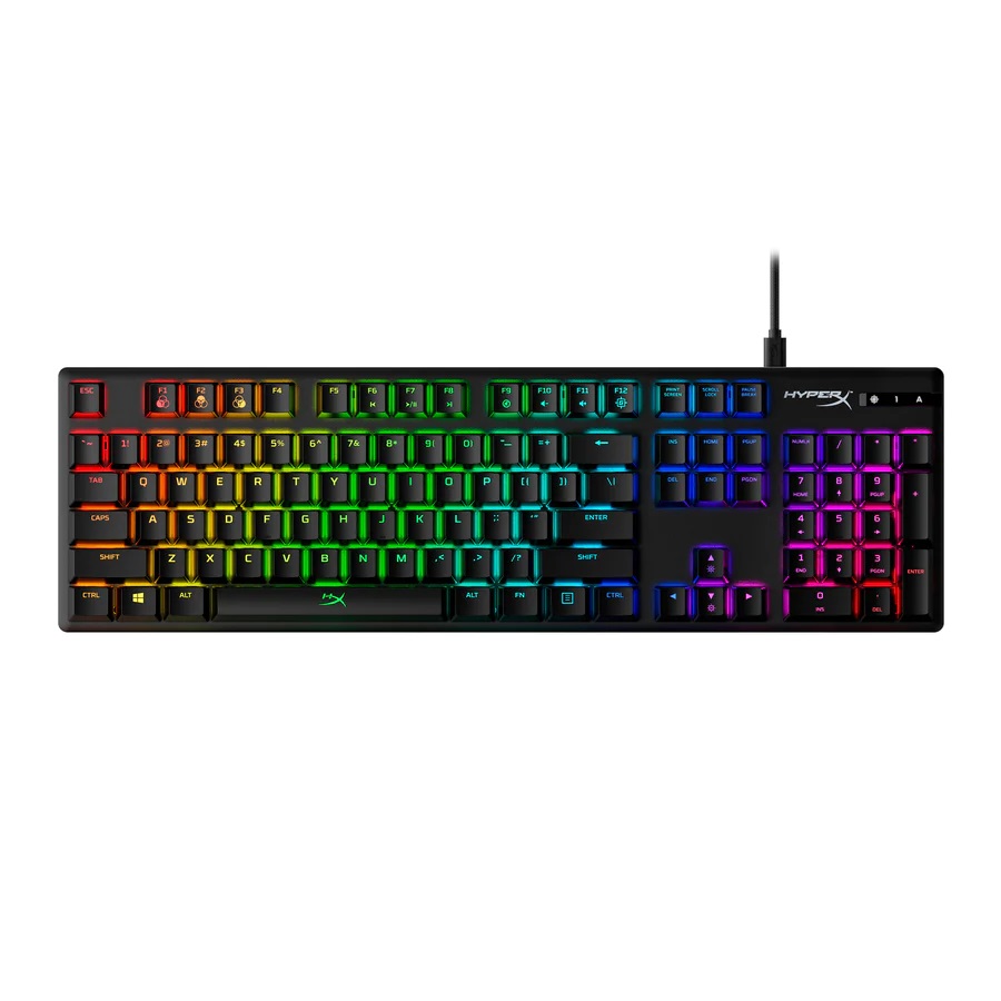 TECLADO GAMER HYPERX ALLOY ORIGINS QWERTY RED - RGB - ESPAÑOL - 1