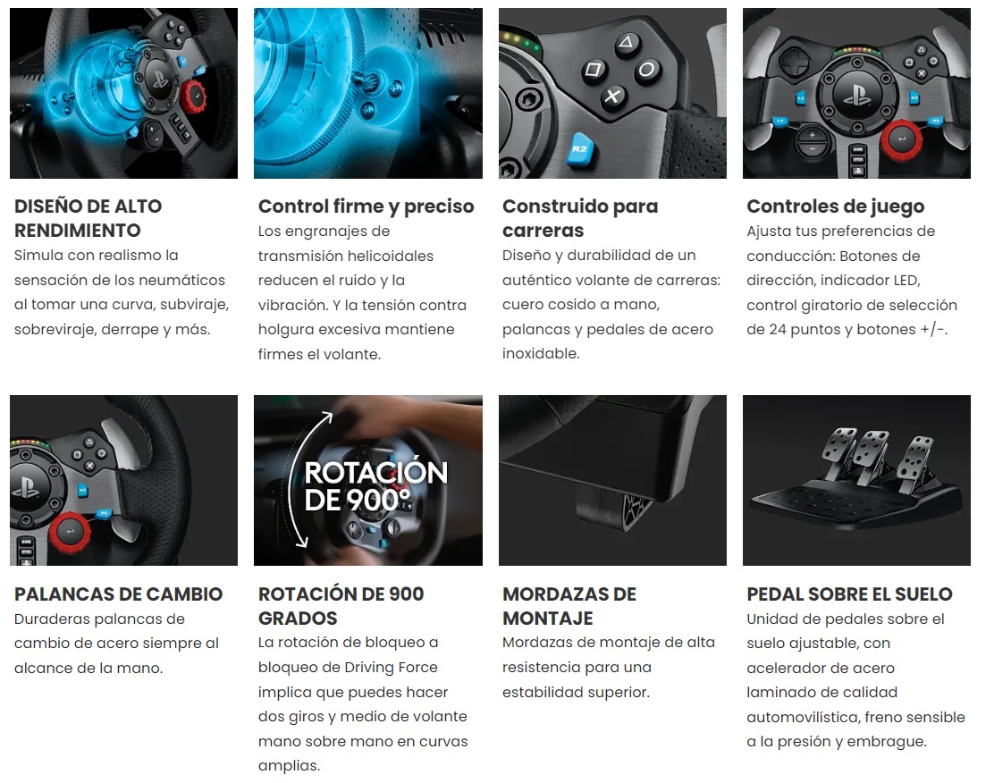 VOLANTE LOGITECH DRIVING FORCE RACING G29 + PALANCA PS3-PS4-PS5-PC - 4