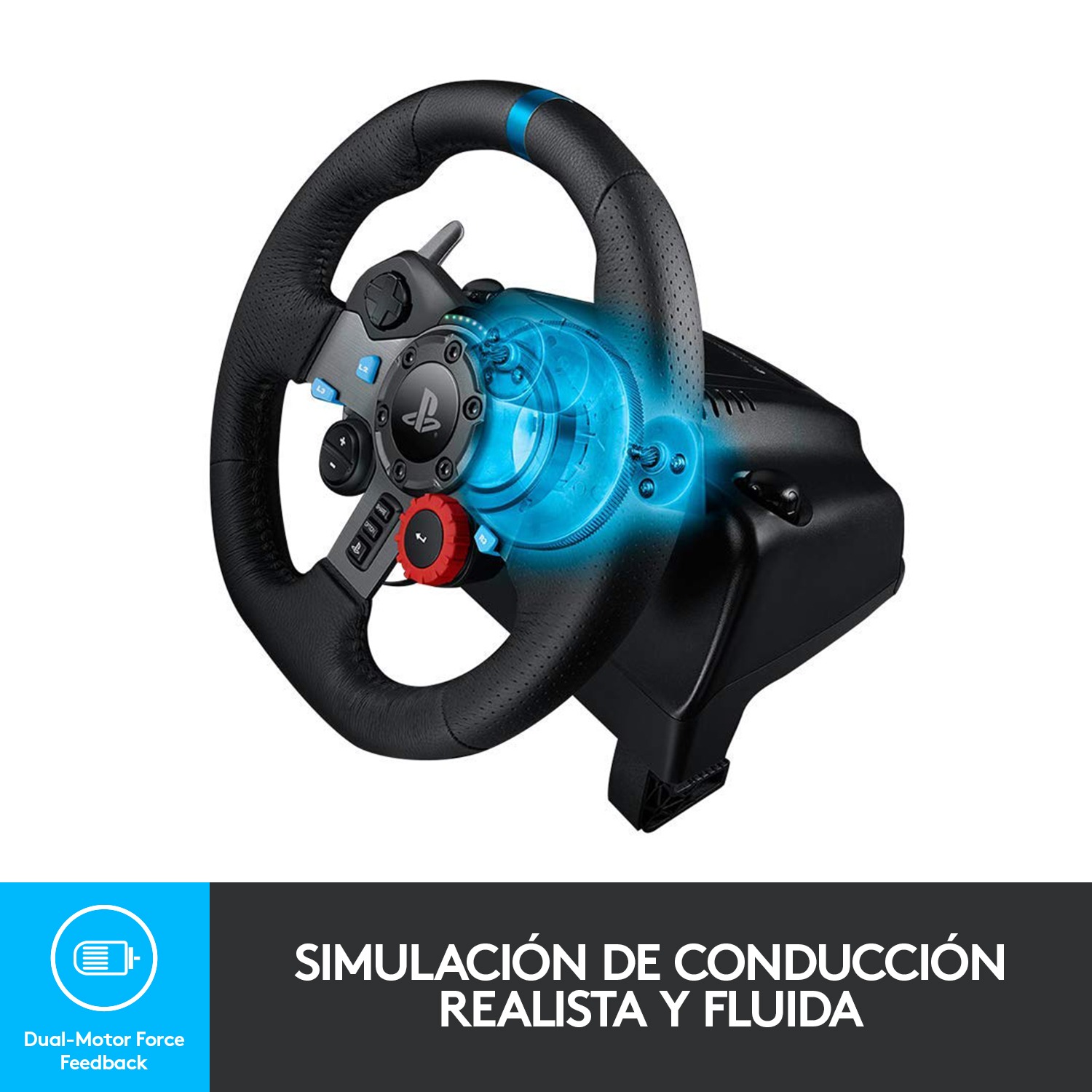 VOLANTE LOGITECH DRIVING FORCE RACING G29 + PALANCA PS3-PS4-PS5-PC - 6