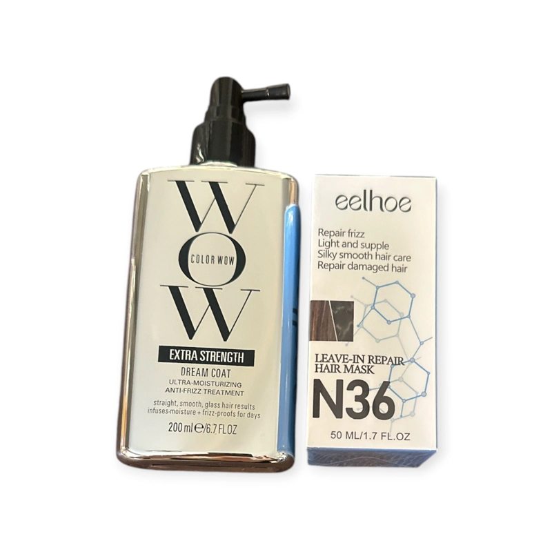 SET CAPILAR WOW DREAM COAT EXTRA STREINGTH 200ML +  N36 TRATAMIENTO REPARACION MOLECULAR TIPO K18 - 1