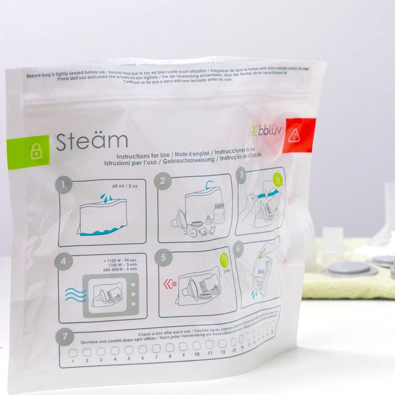 BOLSAS ESTERILIZADORAS BBLUV BLANCO DE VAPOR RÁPIDO PARA MICROONDAS STEÄM - 5