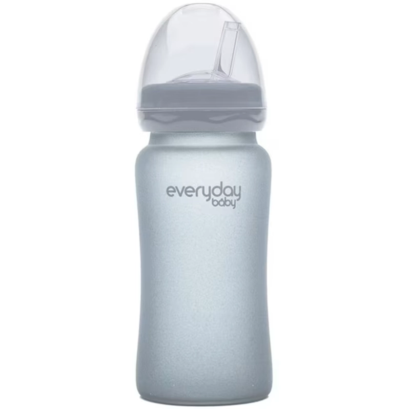MAMADERA EVERYDAY BABY 10389 VIDRIO CON BOMBILLA 240 ML - 1