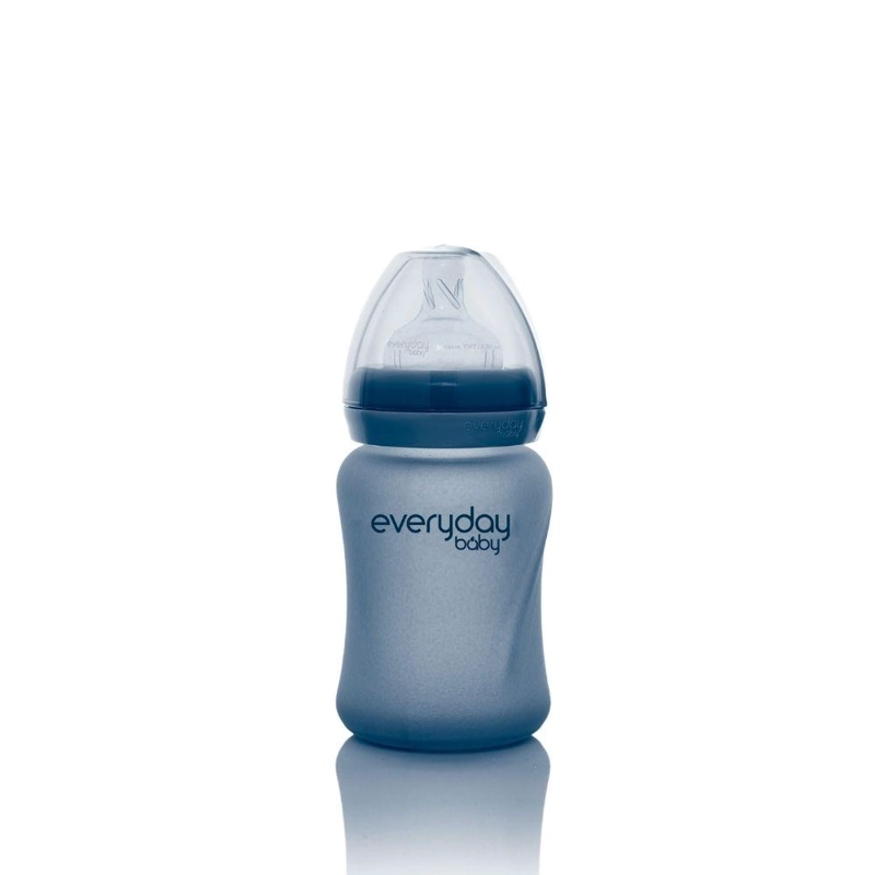 MAMADERA EVERYDAY BABY 10214 VIDRIO TERMOSENSIBLE 150ML BERENJENA - 1