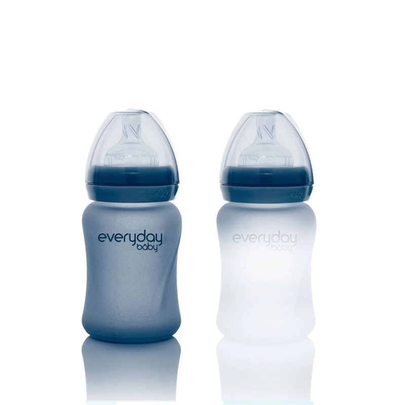 MAMADERA EVERYDAY BABY 10214 VIDRIO TERMOSENSIBLE 150ML BERENJENA - 2