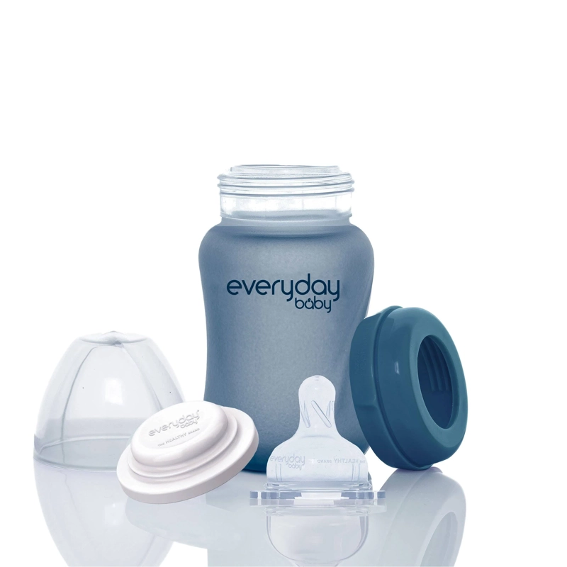 MAMADERA EVERYDAY BABY 10214 VIDRIO TERMOSENSIBLE 150ML BERENJENA - 3