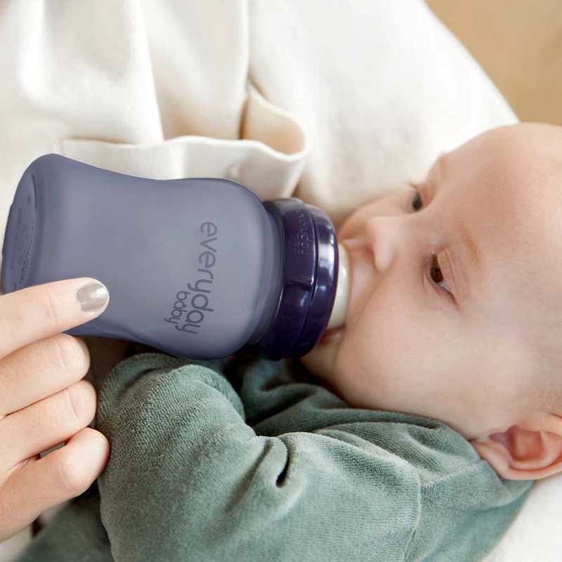 MAMADERA EVERYDAY BABY 10214 VIDRIO TERMOSENSIBLE 150ML BERENJENA - 4