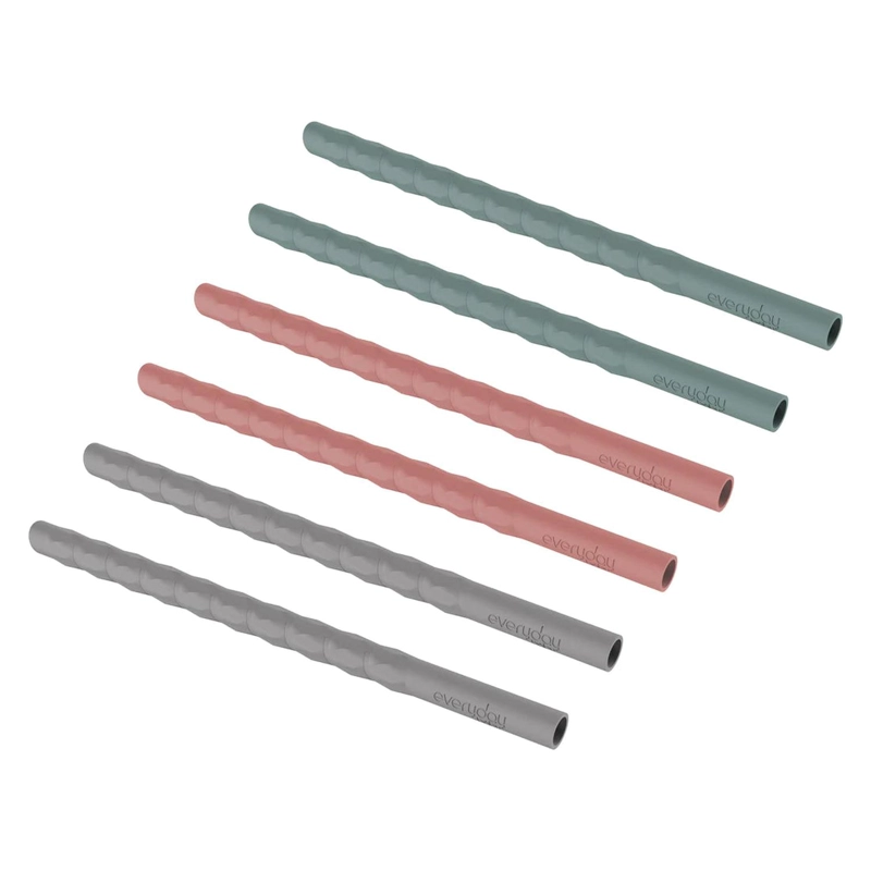 PACK X6 BOMBILLA EVERYDAY BABY 10545 SILICONA ROSADO-VERDE-GRIS - 1