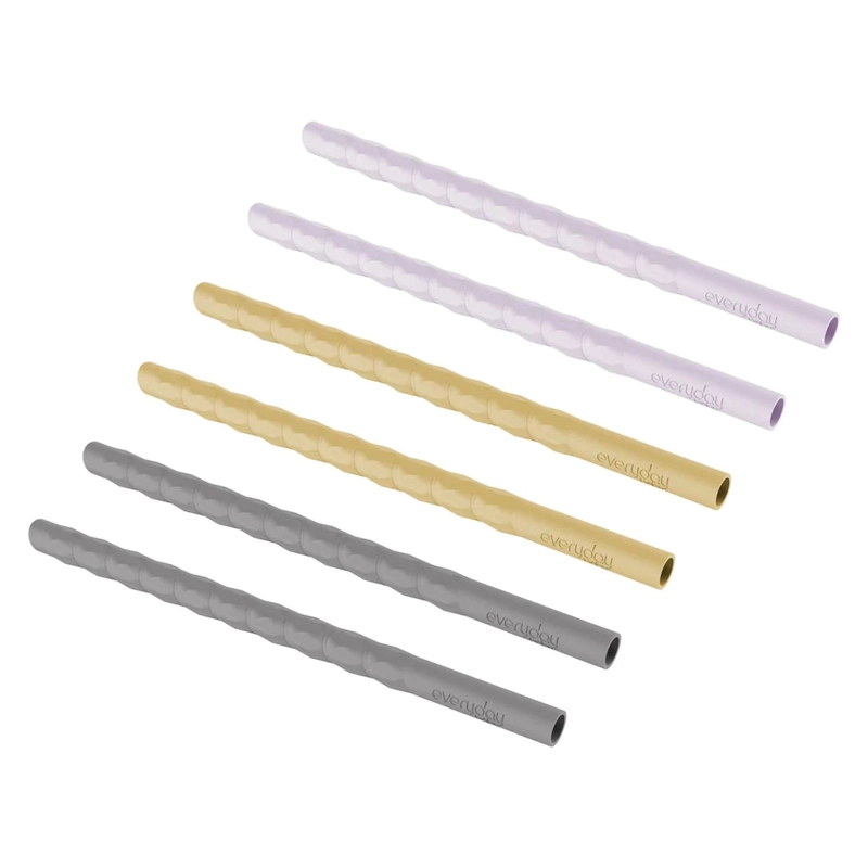 PACK X6 BOMBILLA EVERYDAY BABY 10546 SILICONA LAVANDA AMARILLO GRIS - 1