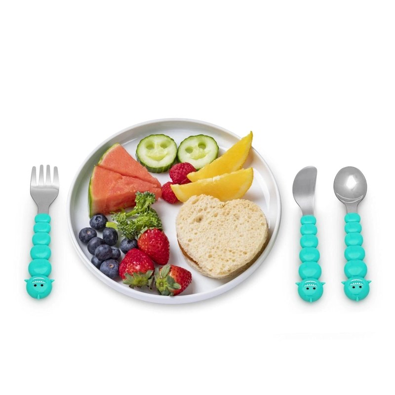 SET MELII 16200 6 CUBIERTOS TIBURON Y OSO MULTICOLOR - 2