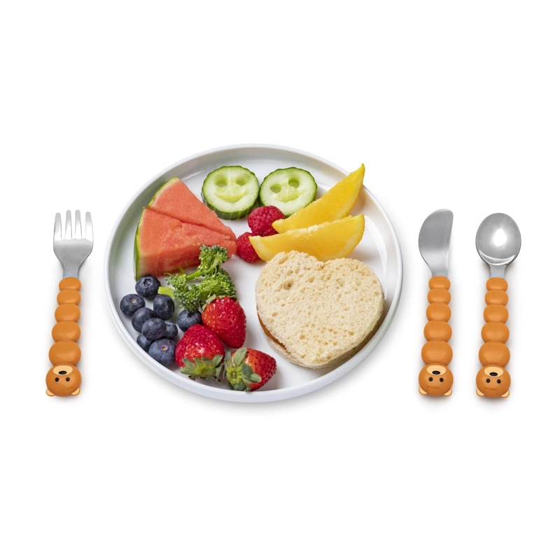 SET MELII 16200 6 CUBIERTOS TIBURON Y OSO MULTICOLOR - 3