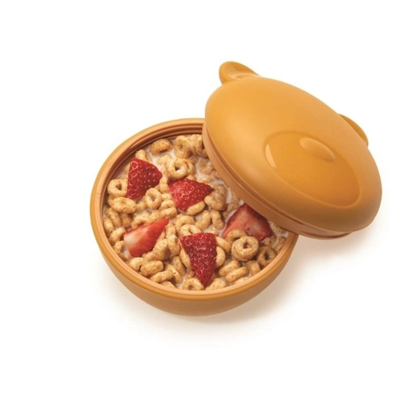 BOWL MELII 12710 SILICONA + CUBIERTOS OSO CAFÉ - 2