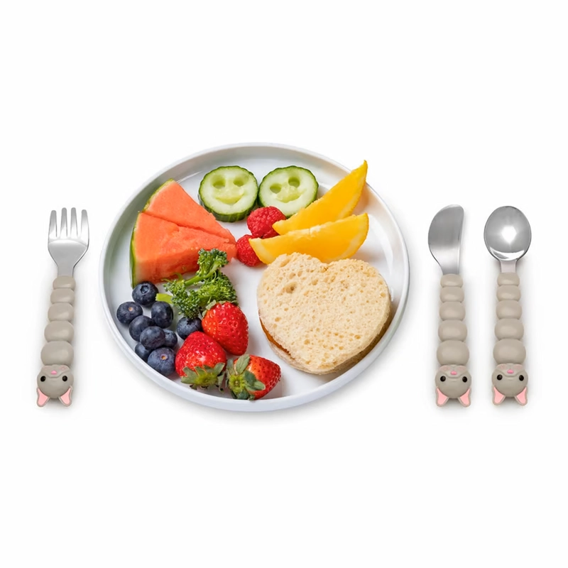 SET MELII 16100 6 CUBIERTOS GATO Y BULLDOG MULTICOLOR - 2