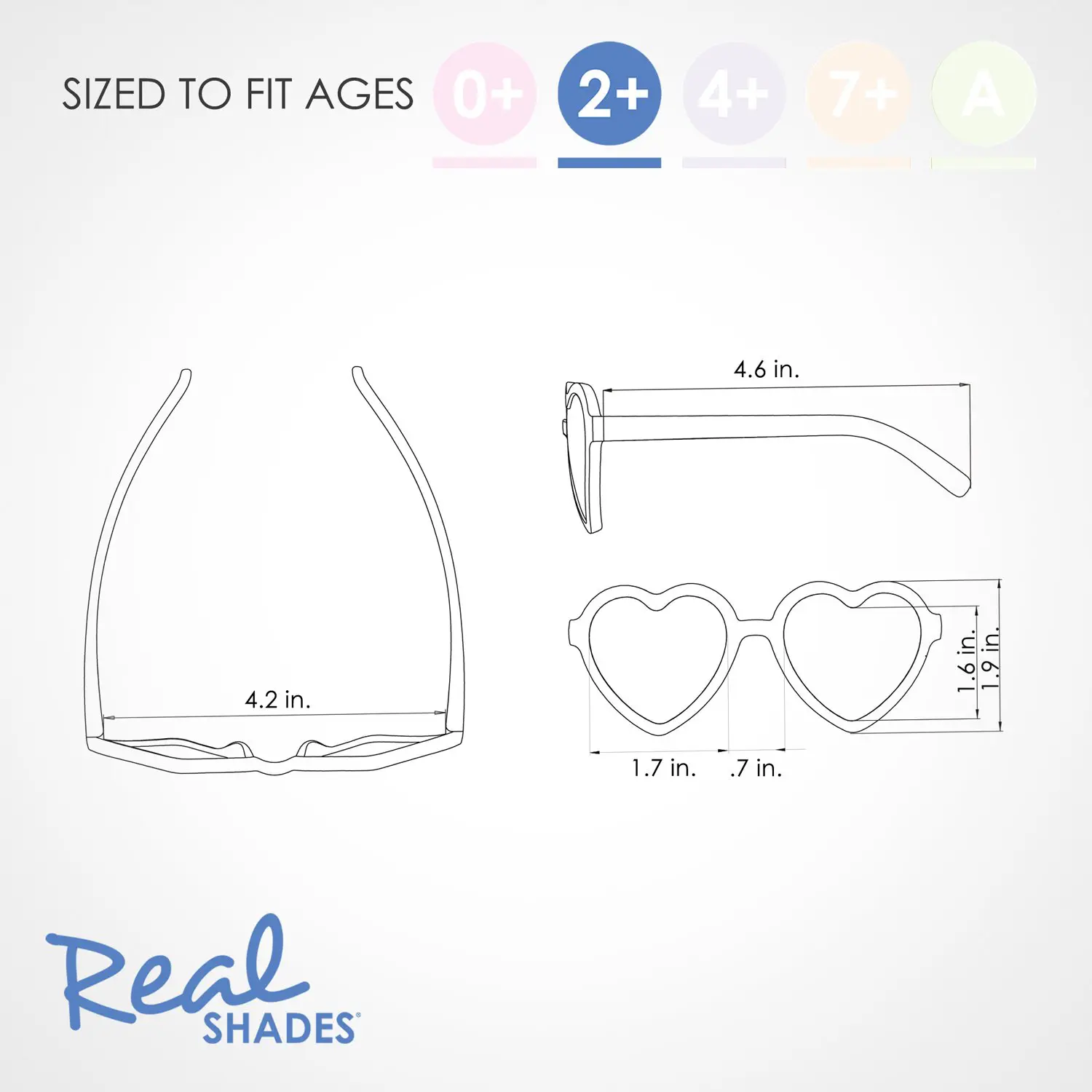 LENTES SOL REAL SHADES NIÑOS CORAZONES 2+ ROJO - 3