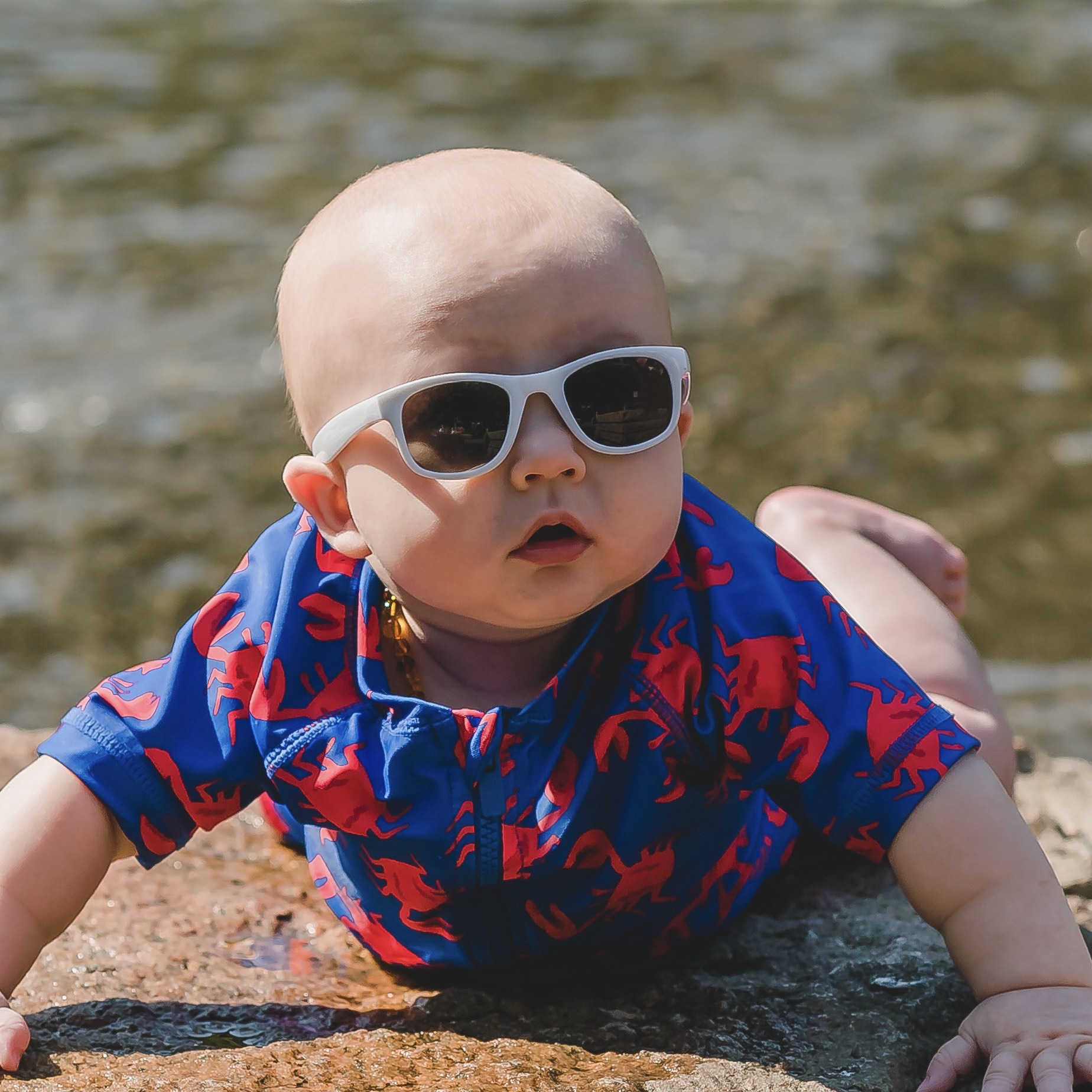 LENTES SOL REAL SHADES NIÑOS SURF 0+ BLANCO - 4