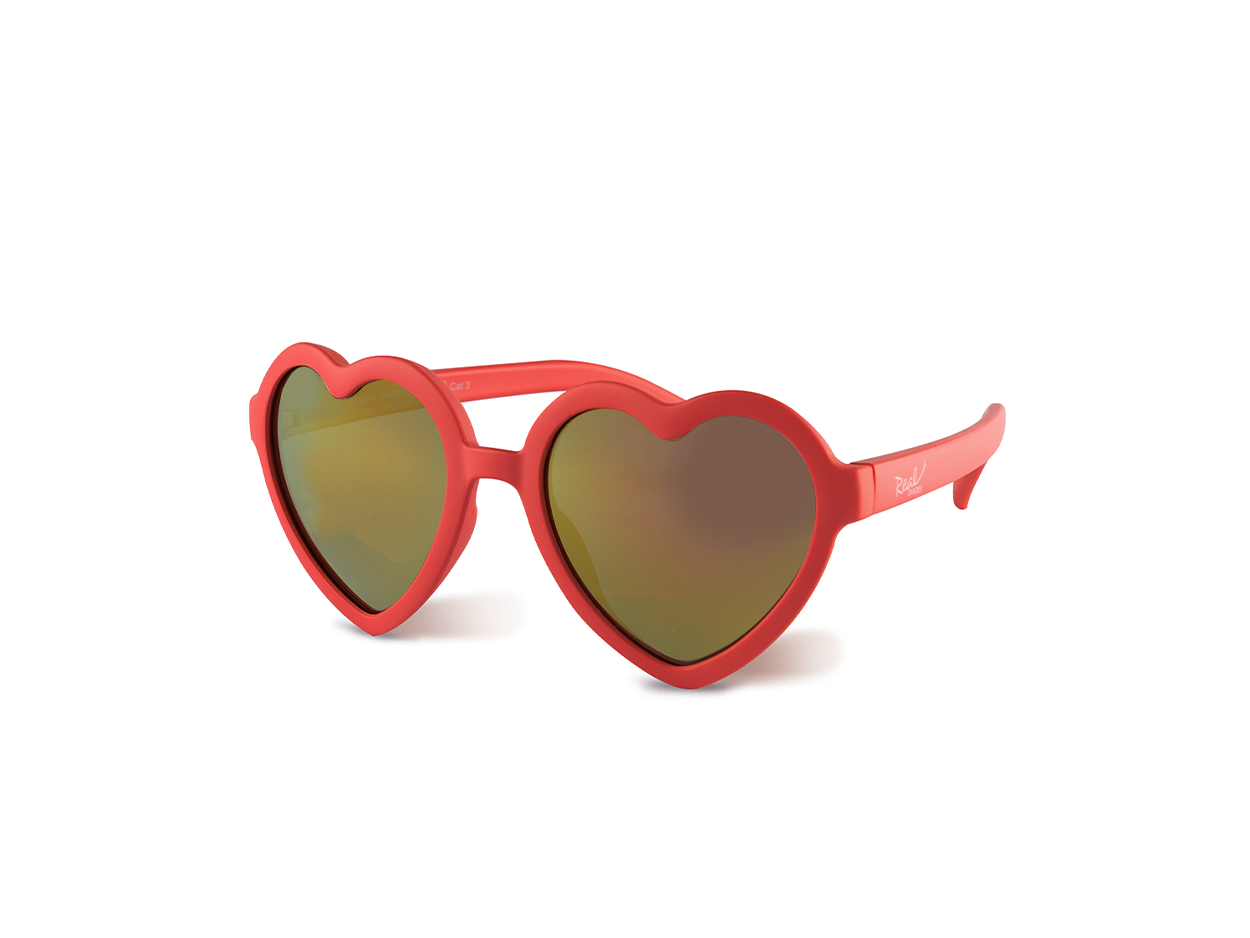 LENTES SOL REAL SHADES NIÑOS CORAZONES 4+ ROJO - 1