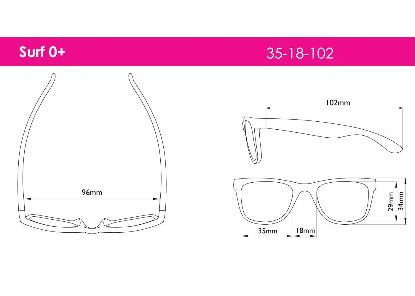 LENTES SOL REAL SHADES NIÑOS SURF 0+ NEGRO - 3
