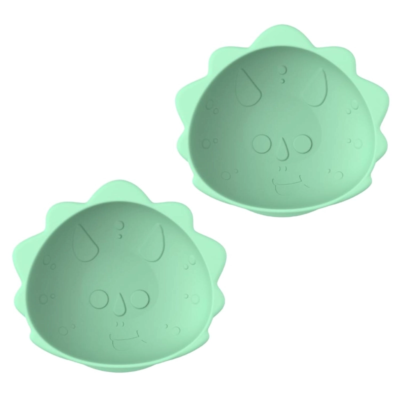 PACK DE 2 BOWLS CON SUCCION DE SILICONA - VERDE - 1