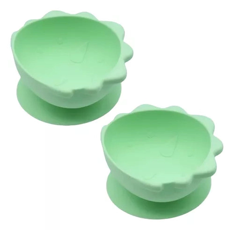 PACK DE 2 BOWLS CON SUCCION DE SILICONA - VERDE - 3
