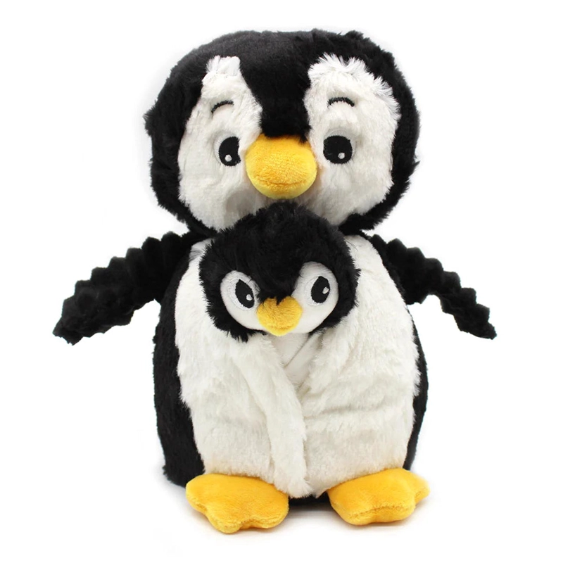 PELUCHE PINGÜINO IGLOU MAMA Y BEBE  - NEGRO - 1