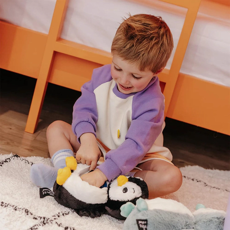 PELUCHE PINGÜINO IGLOU MAMA Y BEBE  - NEGRO - 2