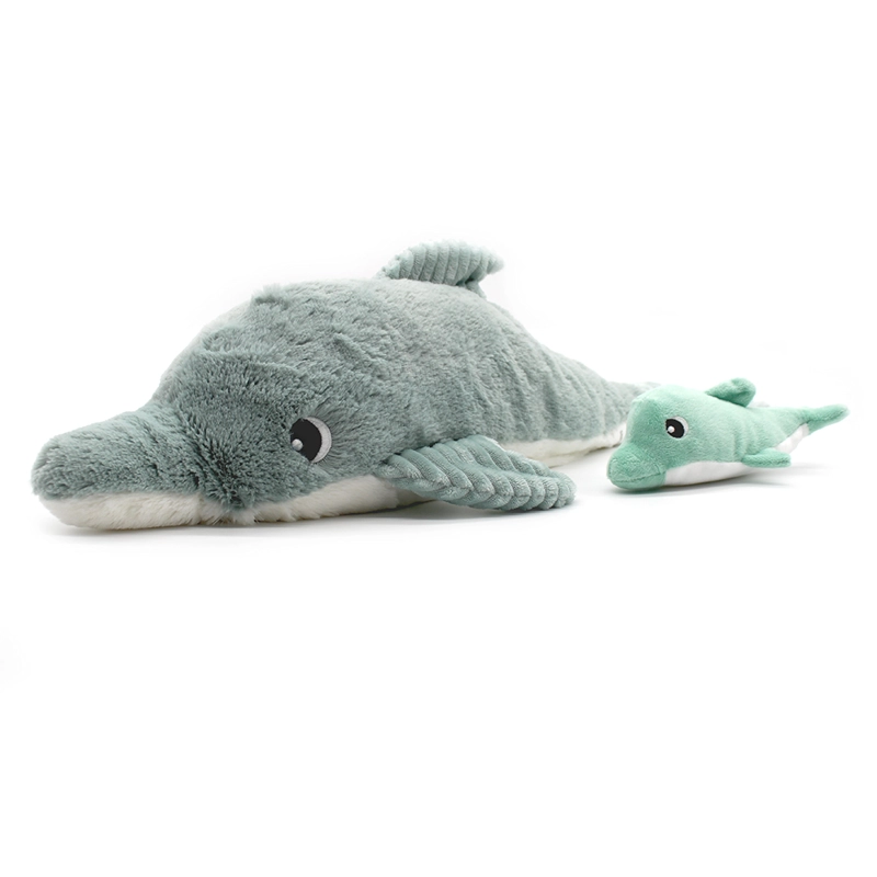 PELUCHE DELFÍN TOFOU MAMÁ Y BEBÉ - MENTA - 1