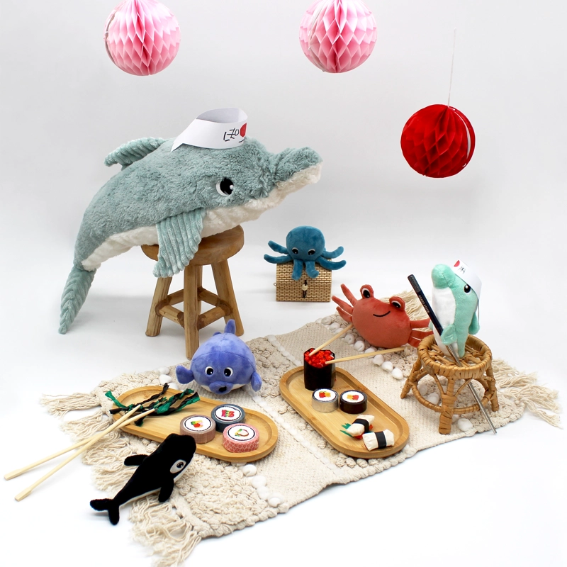 PELUCHE DELFÍN TOFOU MAMÁ Y BEBÉ - MENTA - 5