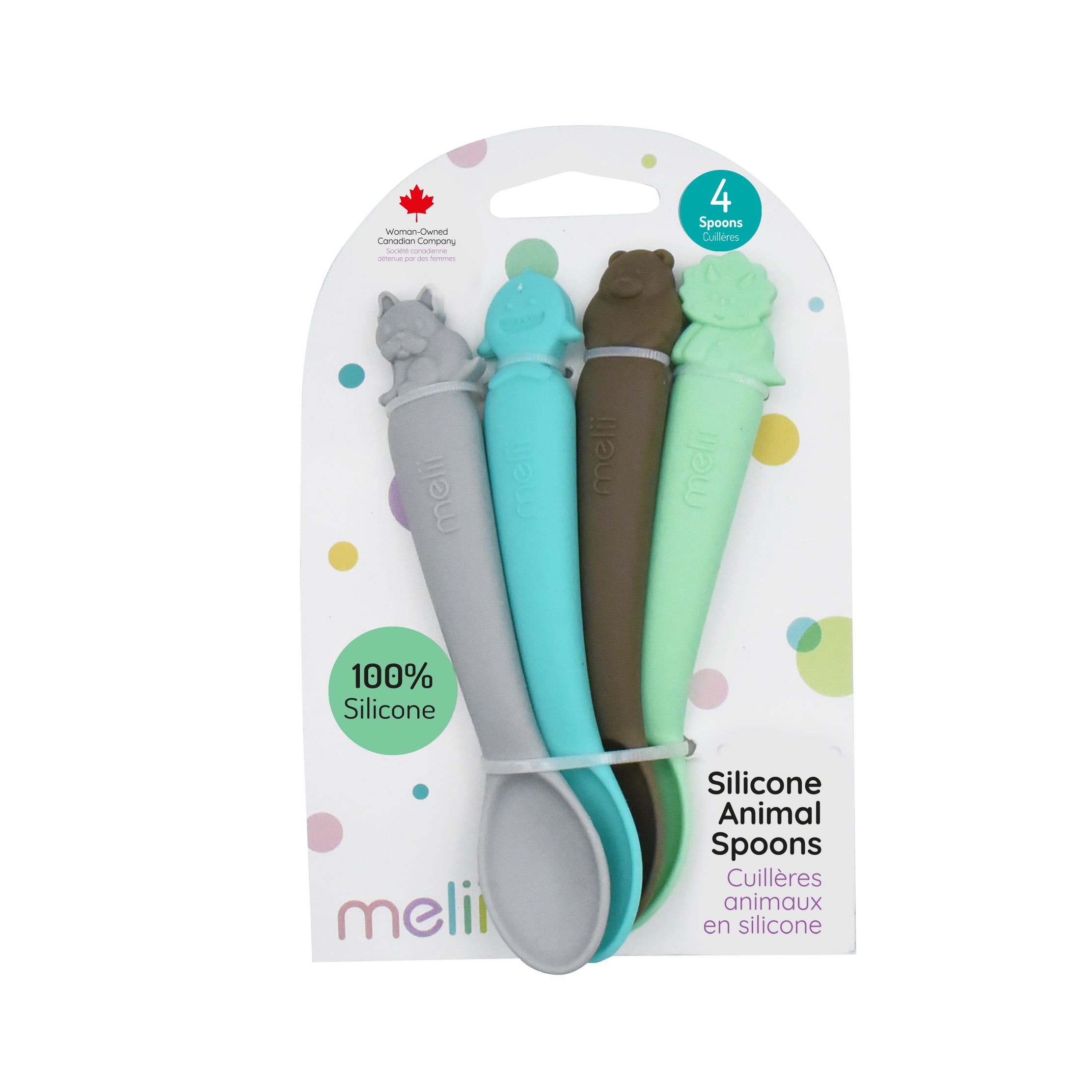 PACK DE 4 CUCHARAS DE SILICONA AZUL, VERDE Y GRIS - 1