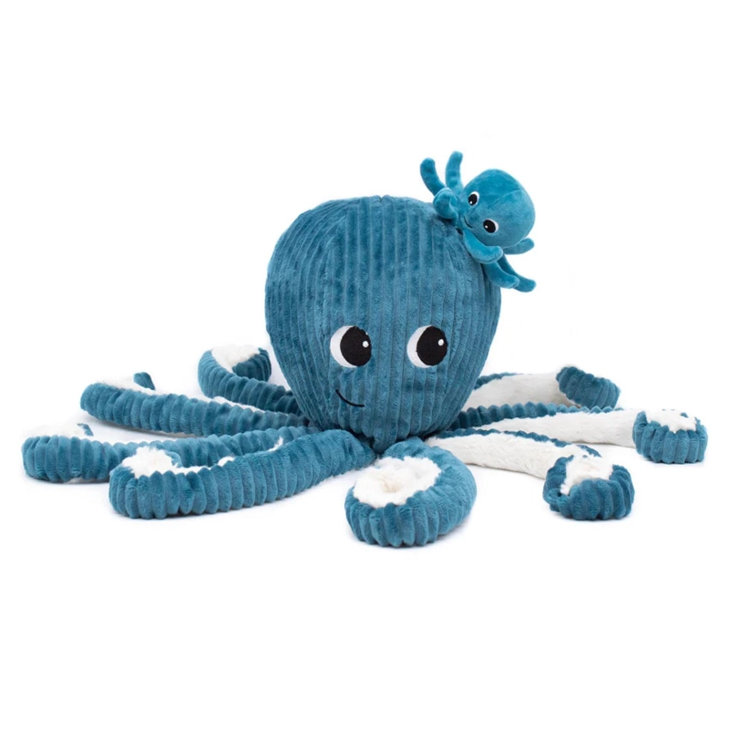 PELUCHE PULPO FILOU MAMA Y BEBE  - AZUL - 1