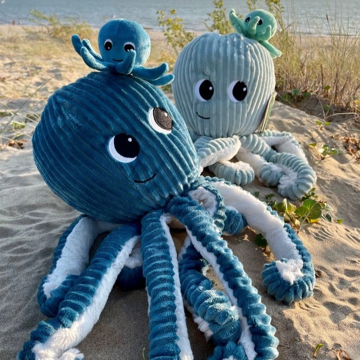 PELUCHE PULPO FILOU MAMA Y BEBE  - AZUL - 5