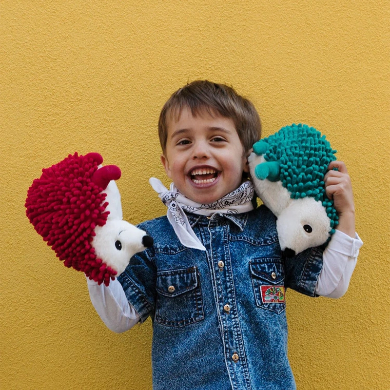 PELUCHE ERIZO PIKTOU MAMA Y BEBE  - VERDE - 3