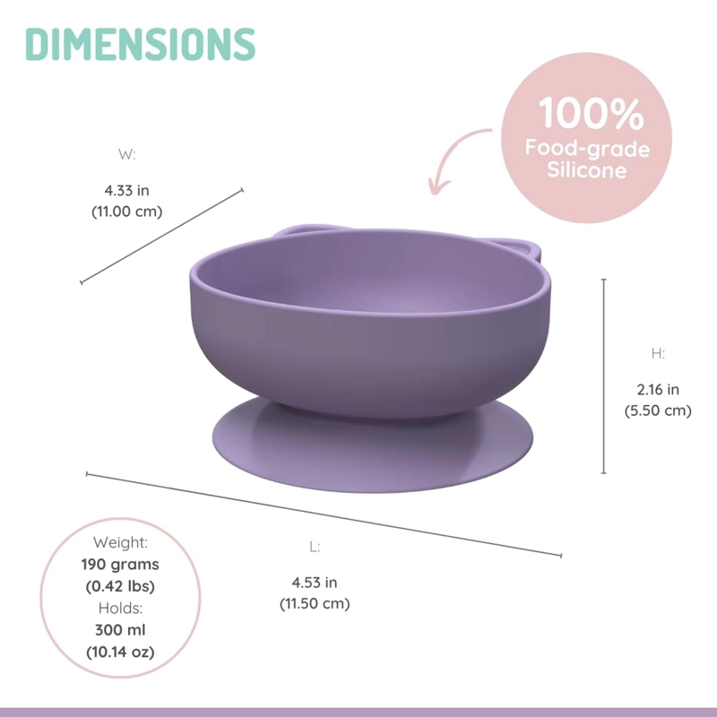 PACK DE 2 BOWLS CON SUCCION DE SILICONA - MORADO - 3