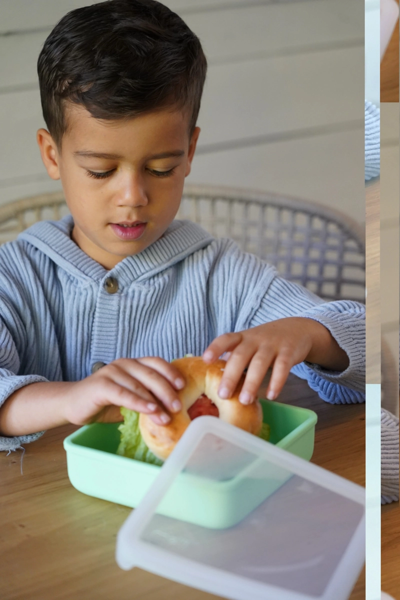 CONTENEDOR DE SILICONA PARA SANDWICH MENTA - 4