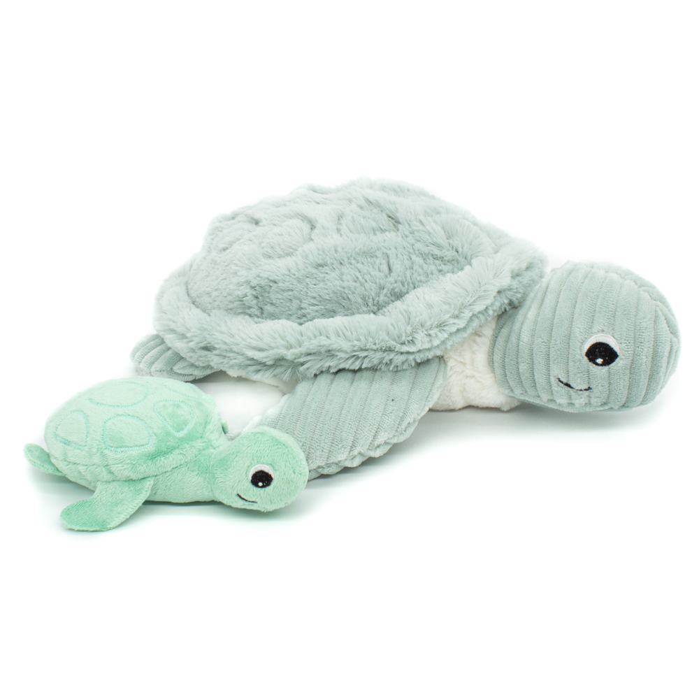PELUCHE TORTUGA SAUVENOU MAMÁ Y BEBÉ - MENTA - 1