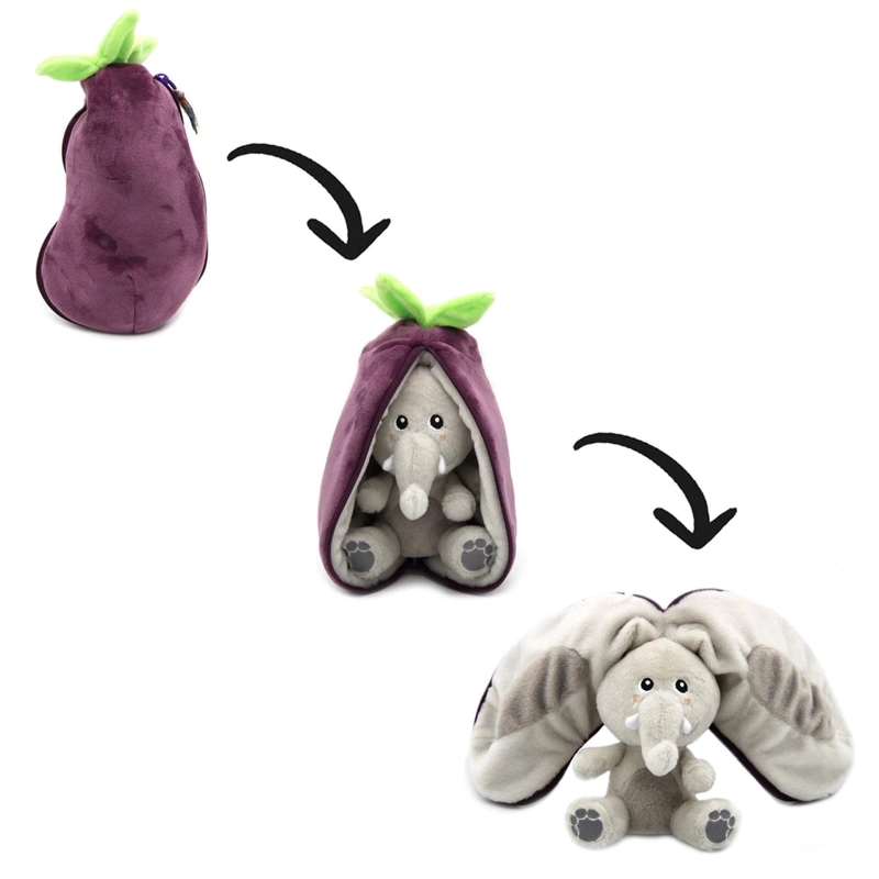 PELUCHE VELVET EL ELEFANTE – BERENJENA - 2