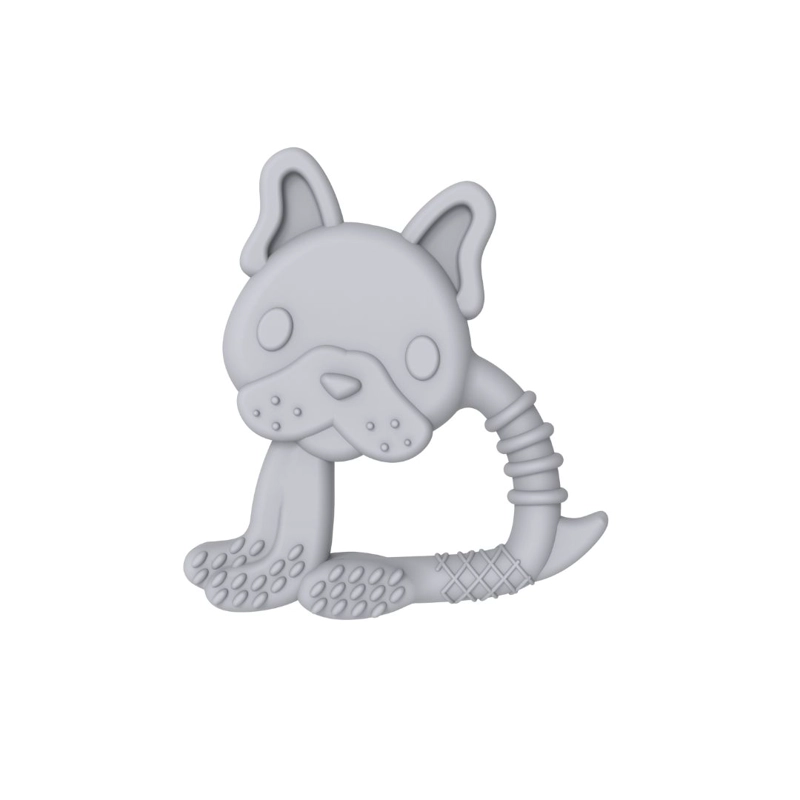 PACK DE 2 MORDEDORES DE SILICONA BULLDOG Y GATO - 2