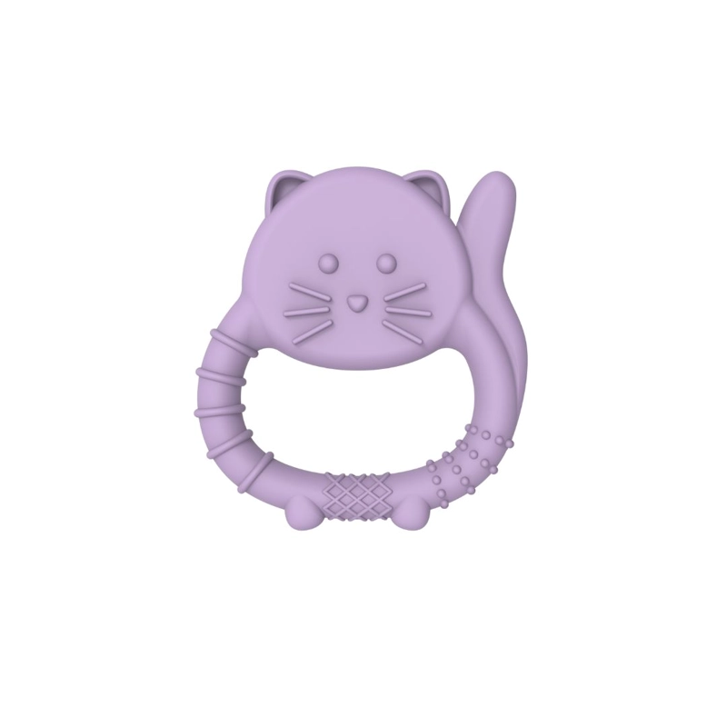PACK DE 2 MORDEDORES DE SILICONA BULLDOG Y GATO - 3