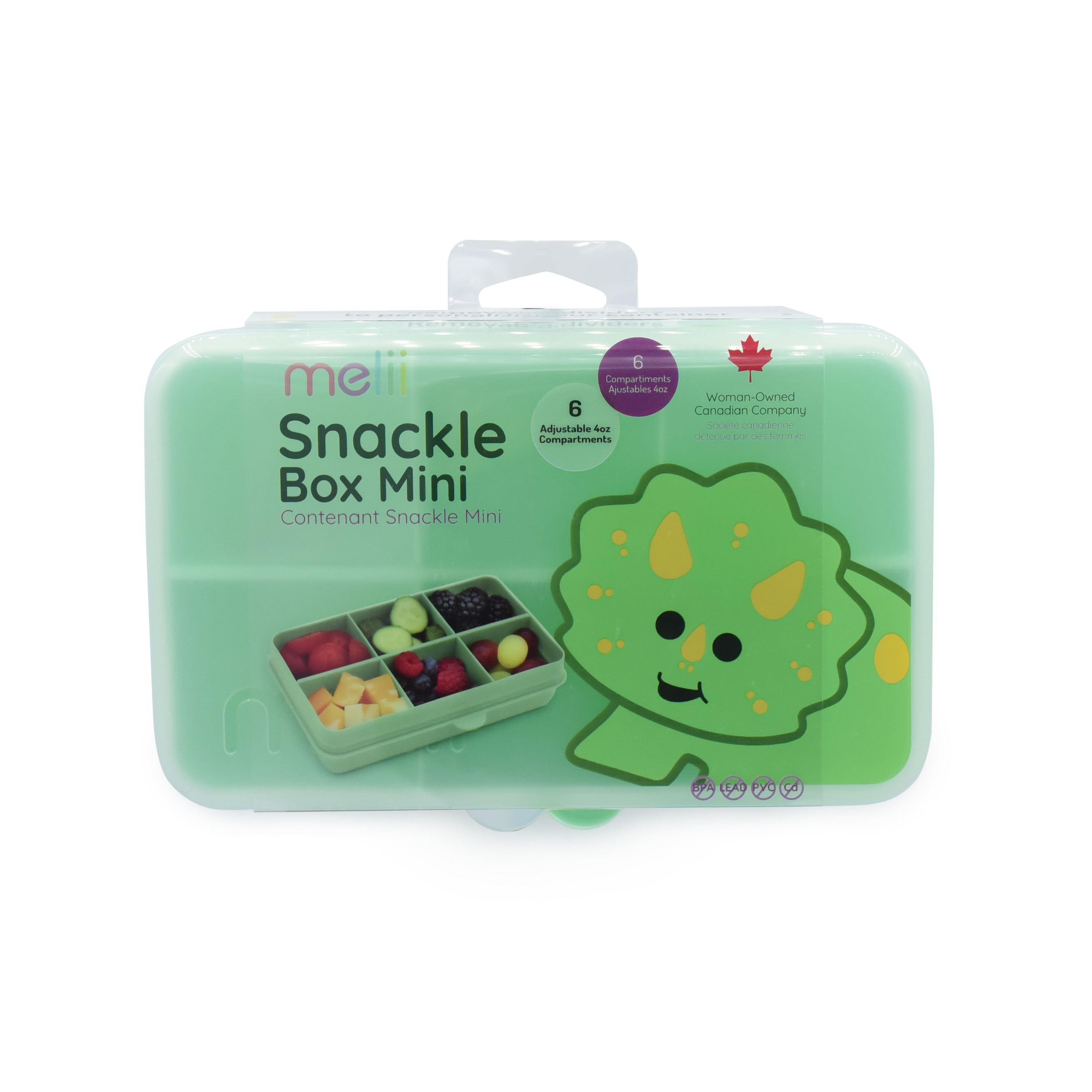 CAJA CONTENEDORA MINI PARA SNACKS - DINO - 2